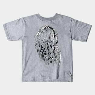 Profile owl sketch Kids T-Shirt